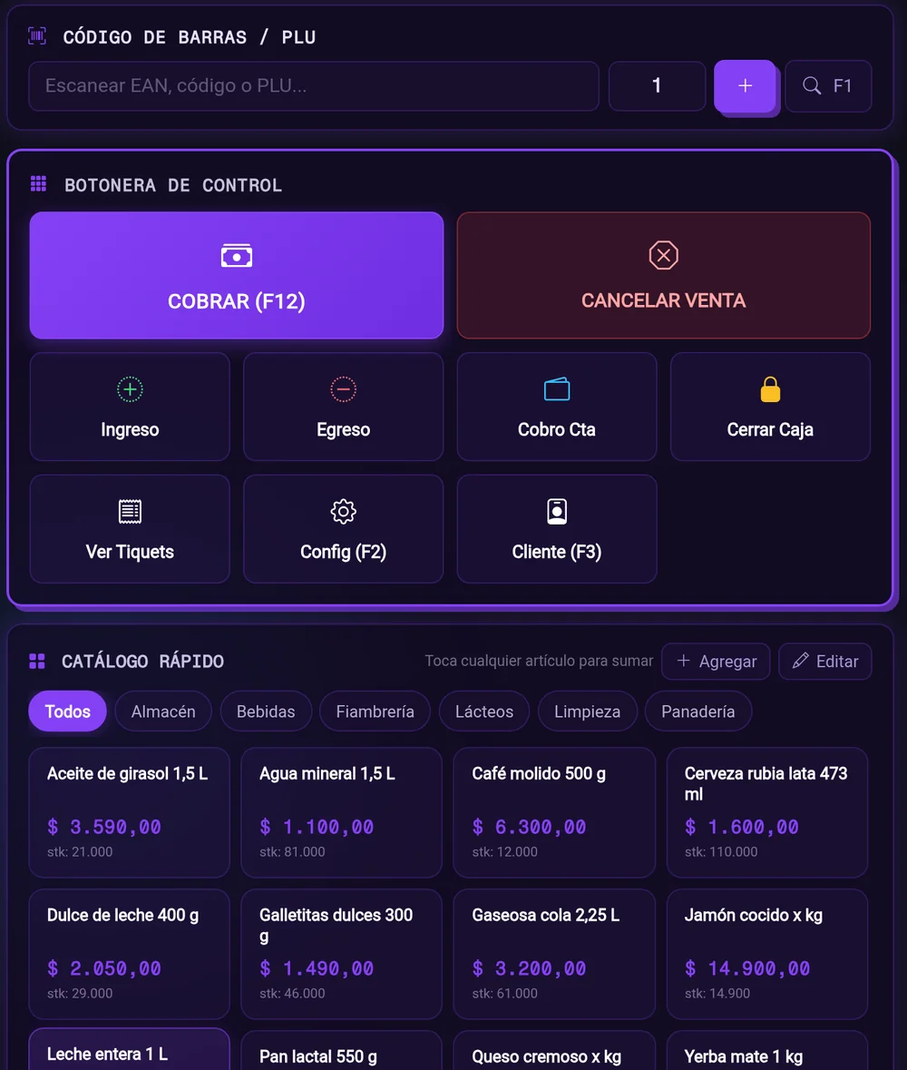 Punto de venta que no depende de internet